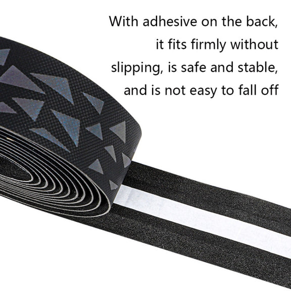 WEST BIKING Bicycle Volorful Handlebar Straps Shock Absorption PU Non-Slip Handlebar Wrap Riding Equipment(Reflective Shadow)