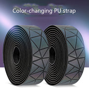 WEST BIKING Bicycle Volorful Handlebar Straps Shock Absorption PU Non-Slip Handlebar Wrap Riding Equipment(Reflective Shadow)