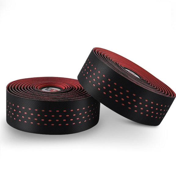 WEST BIKING Bicycle PU Non-Slip Handlebar Strap(Red)