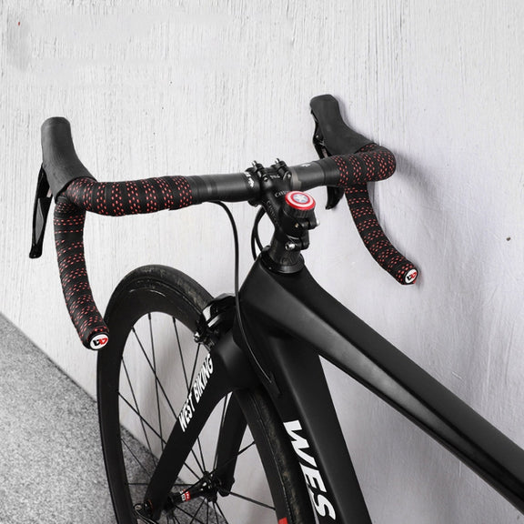 WEST BIKING Bicycle PU Non-Slip Handlebar Strap(Black)