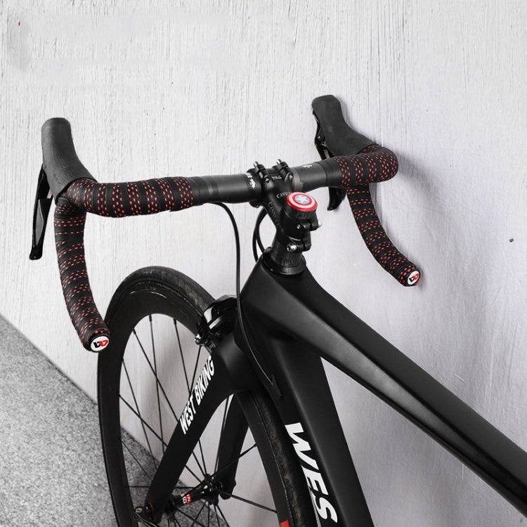 WEST BIKING Bicycle PU Non-Slip Handlebar Strap(Red)