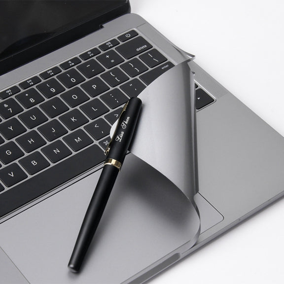 JRC 2 In 1 Full Support Sticker + Touchpad Film Computer Full Wrist Support Sticker Set For MacBook Air 13.3 A1932 (2018)(Deep Gray)