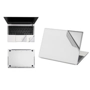 JRC 4 in 1 Computer Upper Cover + Lower Cover + Full Support Sticker + Touch Sticker Film Notebook Shell Protective Film For Huawei Matebook X Pro 2019 / 2020 (Silver)