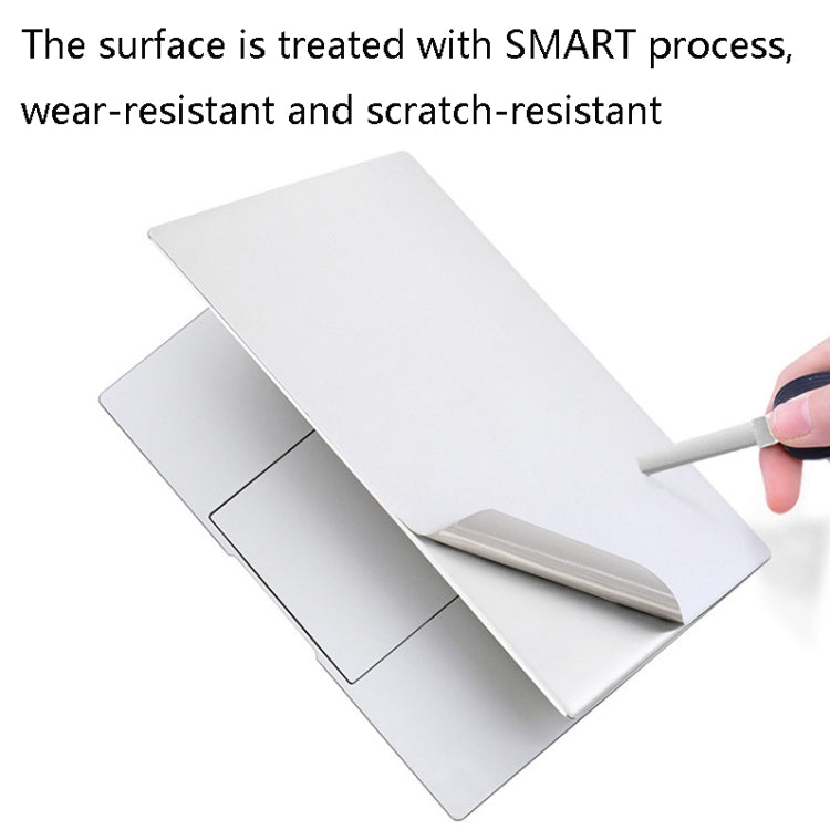 JRC 4 in 1 Computer Upper Cover + Lower Cover + Full Support Sticker + Touch Sticker Film Notebook Shell Protective Film For Huawei Matebook X Pro 2019 / 2020 (Gray)