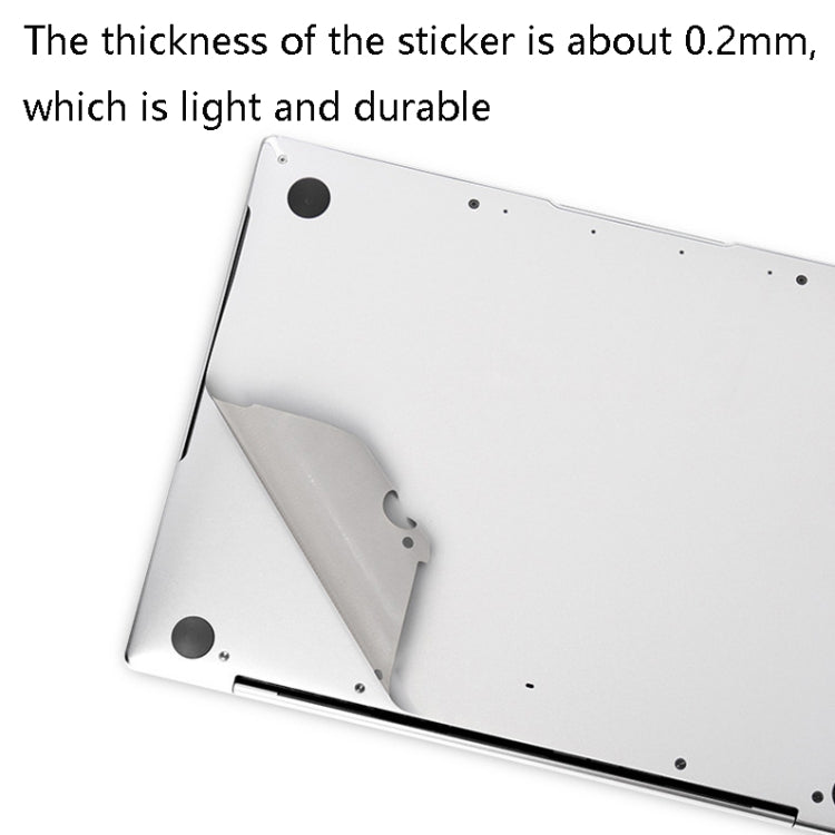 JRC 4 in 1 Computer Upper Cover + Lower Cover + Full Support Sticker + Touch Sticker Film Notebook Shell Protective Film For Huawei Matebook X Pro 2019 / 2020 (Gray)