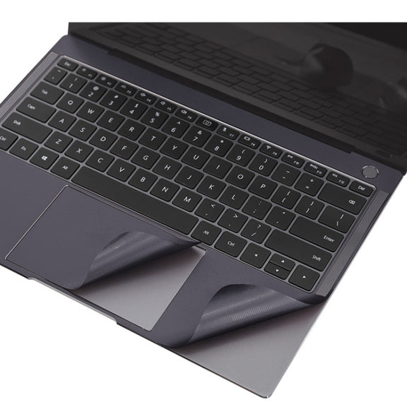JRC 4 in 1 Computer Upper Cover + Lower Cover + Full Support Sticker + Touch Sticker Film Notebook Shell Protective Film For Huawei Matebook X Pro 2019 / 2020 (Gray)
