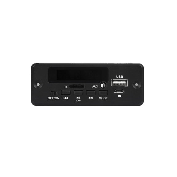 12V Folder Play With Power Amplifier MP3 Decoding Board With Recording Call Loss Motherboard With Bluetooth(Black)