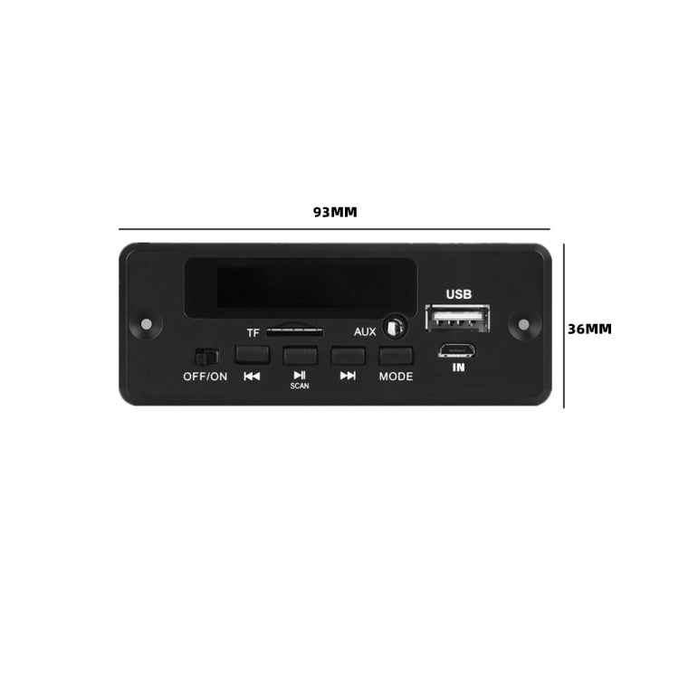 12V Folder Play With Power Amplifier MP3 Decoding Board With Recording Call Loss Motherboard With Bluetooth(Black)