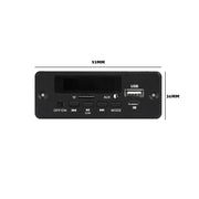 12V Folder Play With Power Amplifier MP3 Decoding Board With Recording Call Loss Motherboard With Bluetooth(Black)