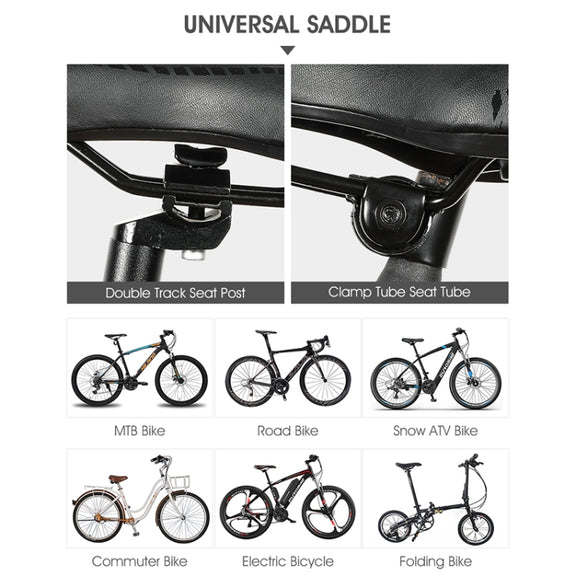 WEST BIKING YP0801086 Silicone Thickened Soft And Comfortable Bicycle Seat(Black Blue)