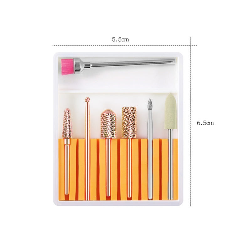 Nail Art Ceramic Tungsten Steel Alloy Grinding Heads Set Grinder Polishing Tool, Color Classification: GH-01