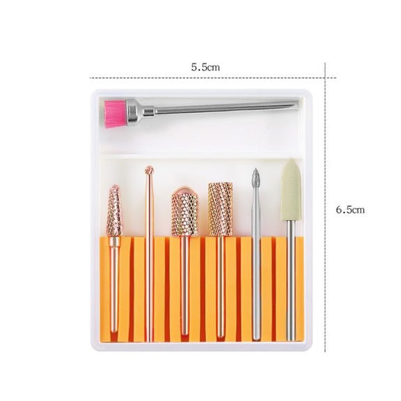Nail Art Ceramic Tungsten Steel Alloy Grinding Heads Set Grinder Polishing Tool, Color Classification: GH-06