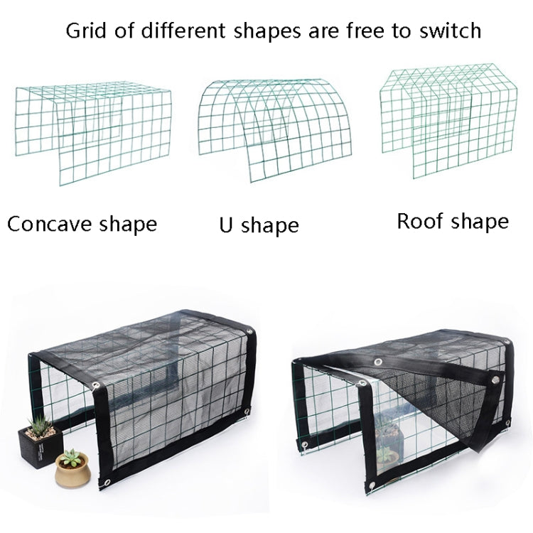 Rainproof Awning Thermal Insulation Round Wire Mesh Flower Stand Sun Shed, Specification: 50x48x36cm
