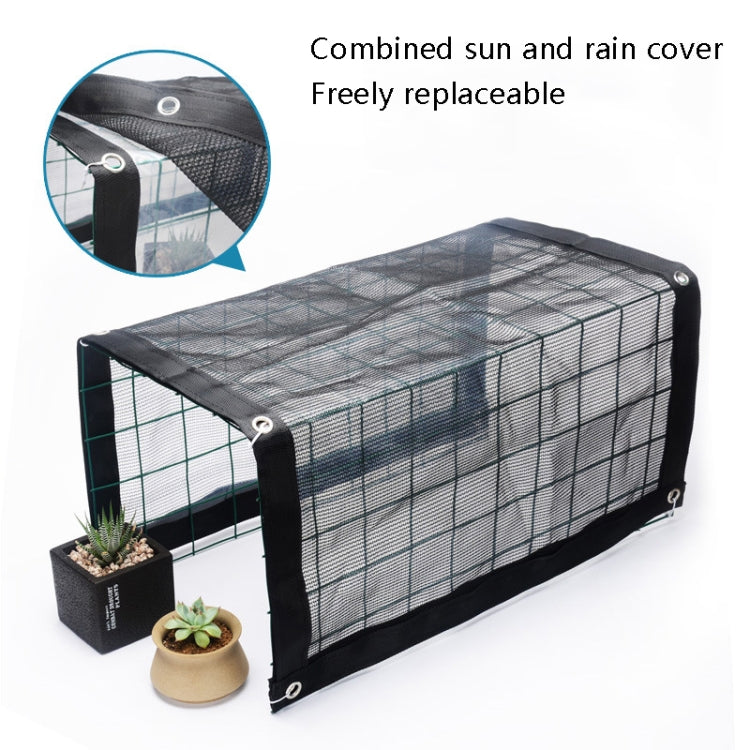 Rainproof Awning Thermal Insulation Round Wire Mesh Flower Stand Sun Shed, Specification: 50x48x36cm