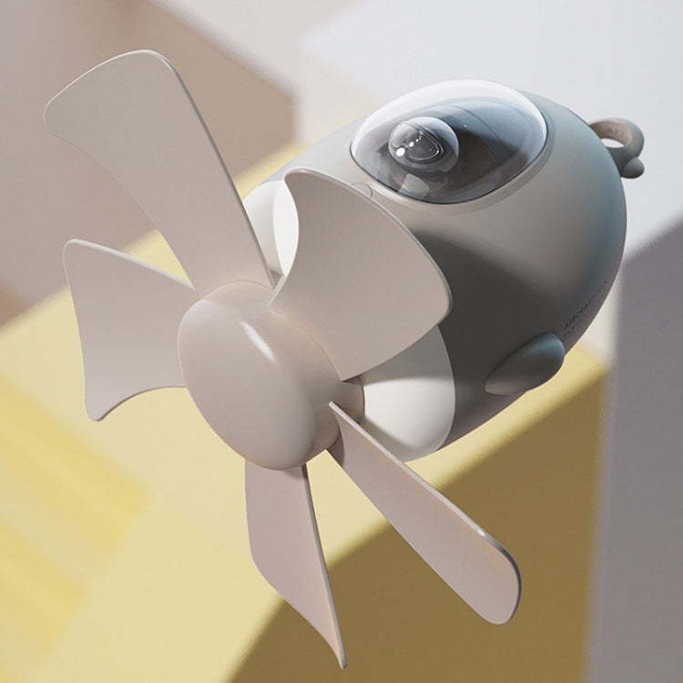 MF023 Airplane Night Light Ceiling Fan Household USB Remote Control Fan(White)
