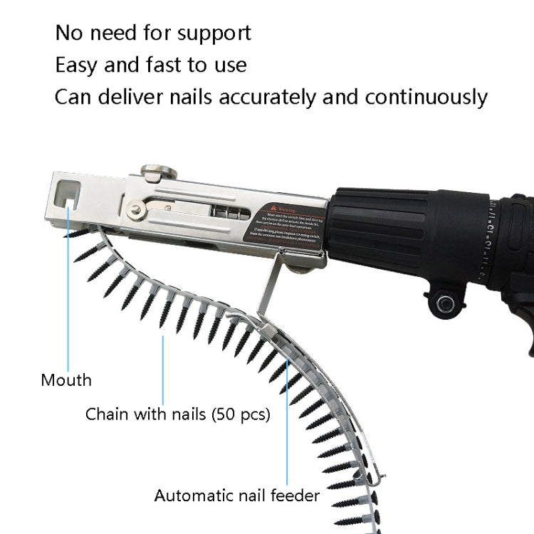 JieLi Chain Belt Screw Converter Electric Screwdriver On Gypsum Board Tool With 50 Chains Strap