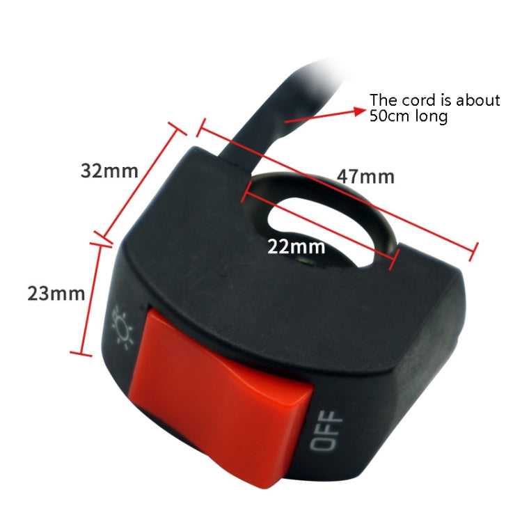 5 PCS Motorcycle Handlebar Tap Switch LED Headlight Break Extinguishing Fire Double Flash Switch(Grey Button)