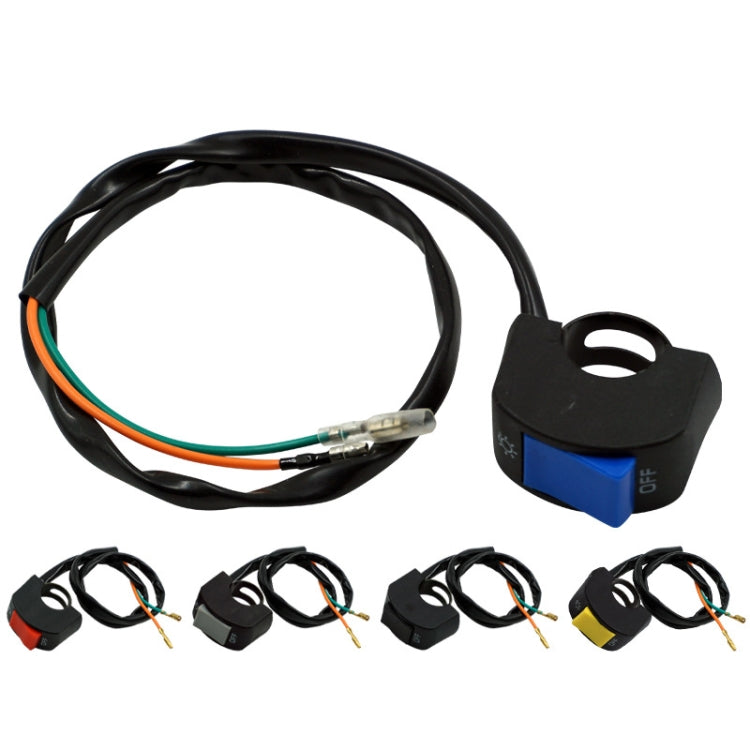 5 PCS Motorcycle Handlebar Tap Switch LED Headlight Break Extinguishing Fire Double Flash Switch(Grey Button)