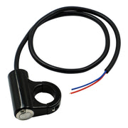 Motorcycle Electric Car Modified Accessories Faucet Handlebar Aluminum Alloy Speaker Large Light Shot Lamp Switch(Self-reset Flat Button 2 Line)