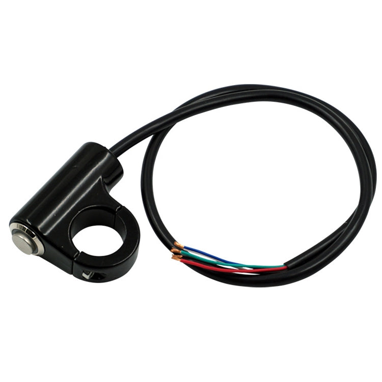 Motorcycle Electric Car Modified Accessories Faucet Handlebar Aluminum Alloy Speaker Large Light Shot Lamp Switch(Blue Light Self-lock Protruding Button 5 Line)