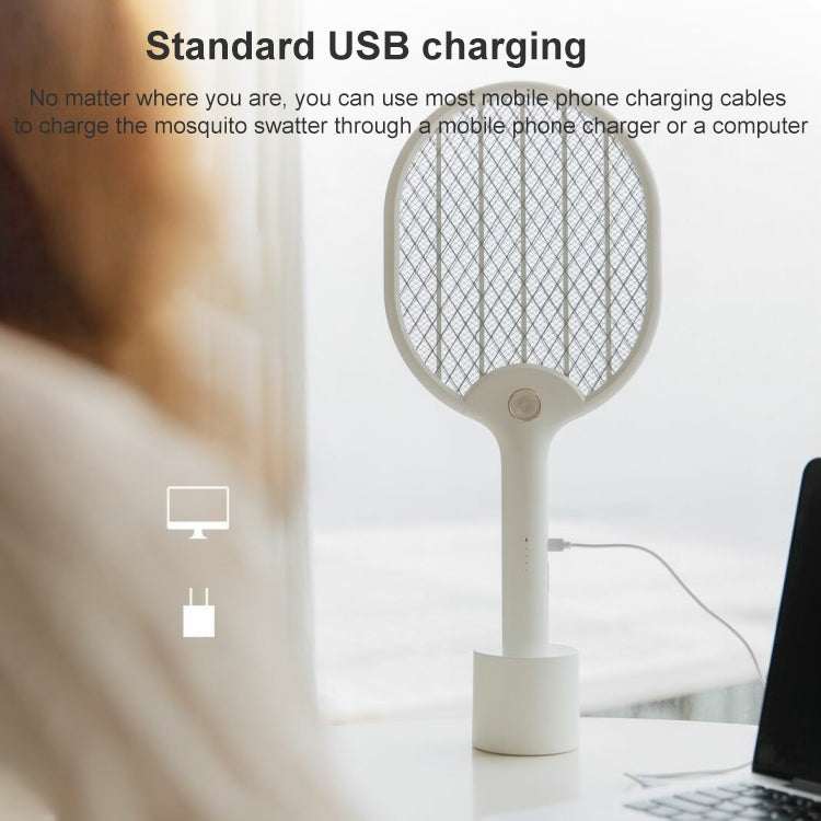 LED Mosquito Swatter USB Mosquito Killer, Colour: White (Without Base)