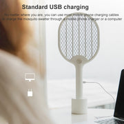 LED Mosquito Swatter USB Mosquito Killer, Colour: White (Without Base)