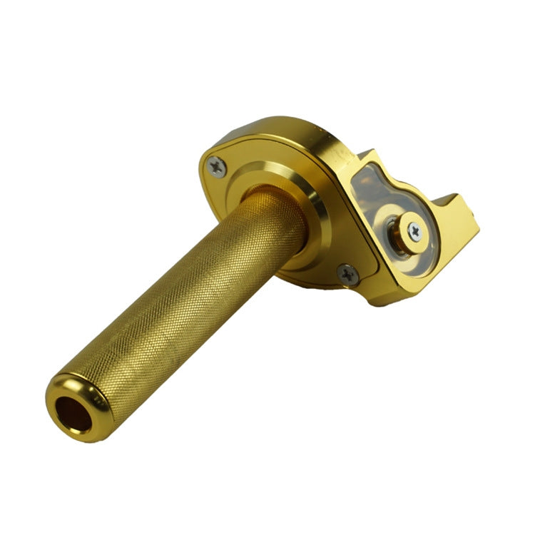 Motorcycle Off-Road Vehicle Modified CNC Handle Throttle Clamp Hand Grip Big Torque Oil Visual Throttle Accelerator(Golden)