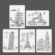 Tower System (5pcs / Set) Construction Series Painting Template Theme City A4 Label Template - Art Supplies by PMC TechLife | Online Shopping South Africa | PMC TechLife | Buy Now Pay Later Mobicred