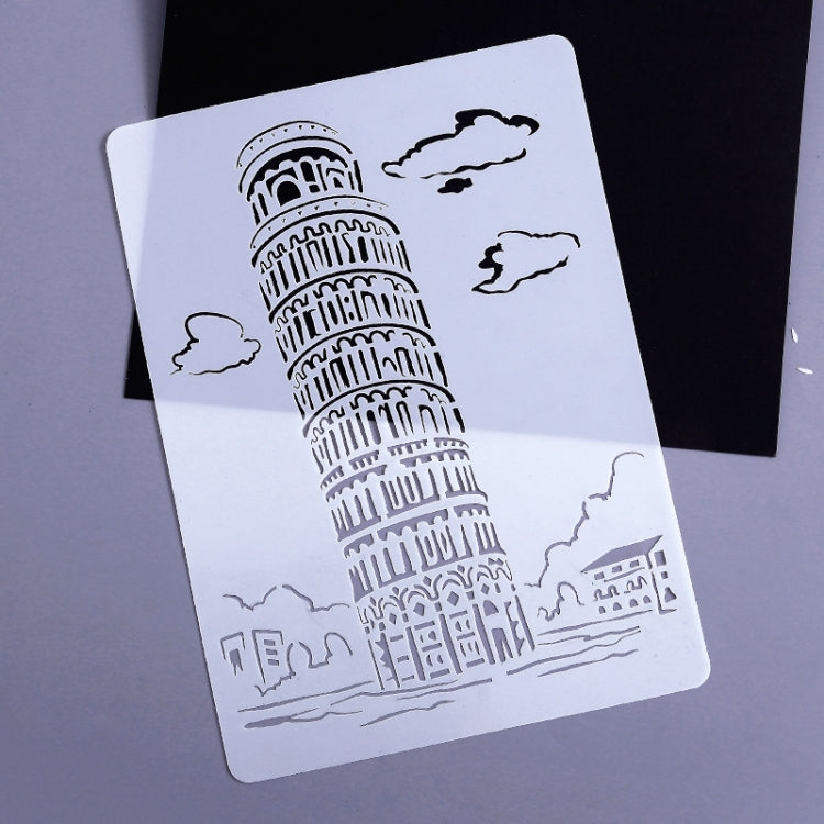 3 Pisa Tower Construction Series Painting Template Theme City A4 Label Template