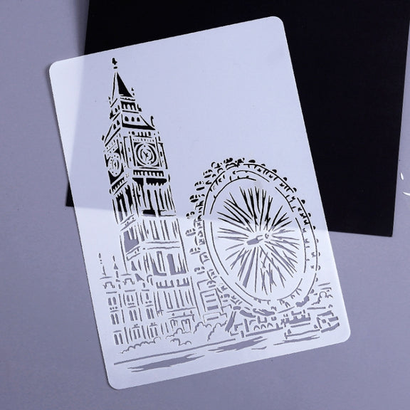 4 Big Ben Construction Series Painting Template Theme City A4 Label Template
