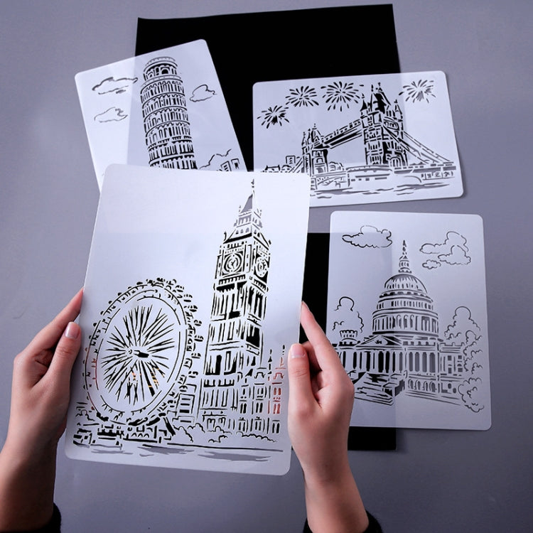 4 Big Ben Construction Series Painting Template Theme City A4 Label Template