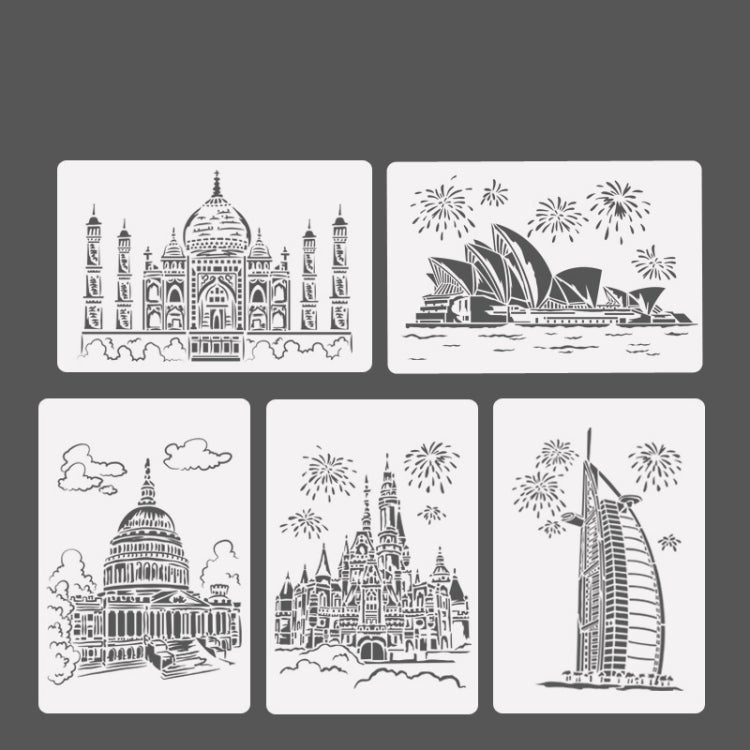 7 Castle Construction Series Painting Template Theme City A4 Label Template