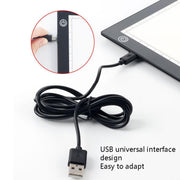 Copy Station Anime Drain Station LED Copy Board With Magnetic Suction Light Board Drawing Plate With USB Cable, Specification: A4 Stepless Dimming (Black)