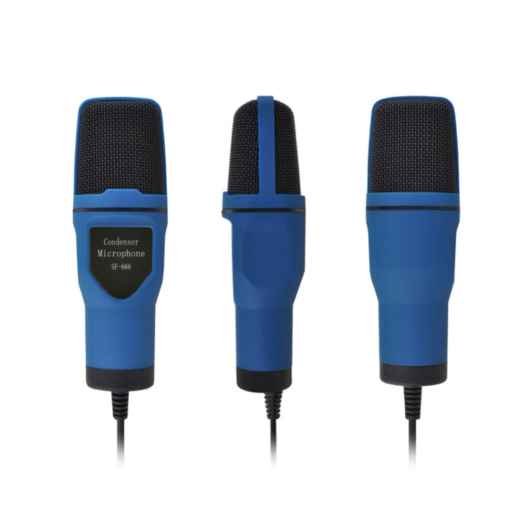 SF-666 Computer Voice Microphone With Adapter Cable Anchor Mobile Phone Video Wired Microphone With Bracketcket, Colour: Black