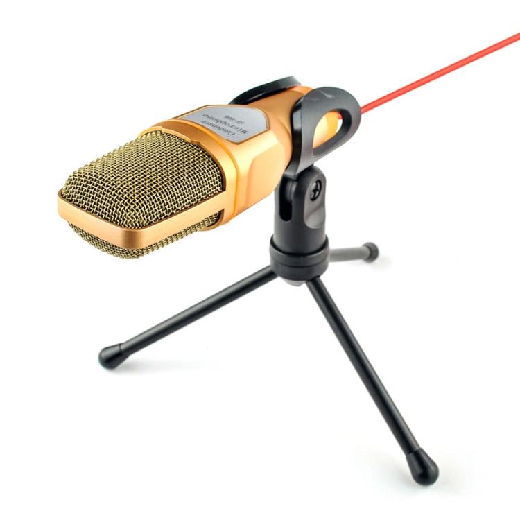 SF-666 Computer Voice Microphone With Adapter Cable Anchor Mobile Phone Video Wired Microphone With Bracketcket, Colour: Black