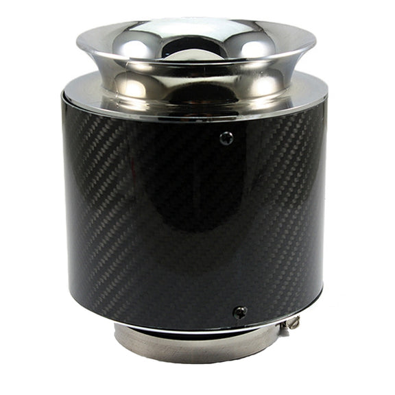 013 Car Universal Modified High Flow Carbon Fiber Mushroom Head Style Air Filter, Specification: Medium 76mm Inner Diameter