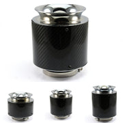 013 Car Universal Modified High Flow Carbon Fiber Mushroom Head Style Air Filter, Specification: Medium 76mm Inner Diameter
