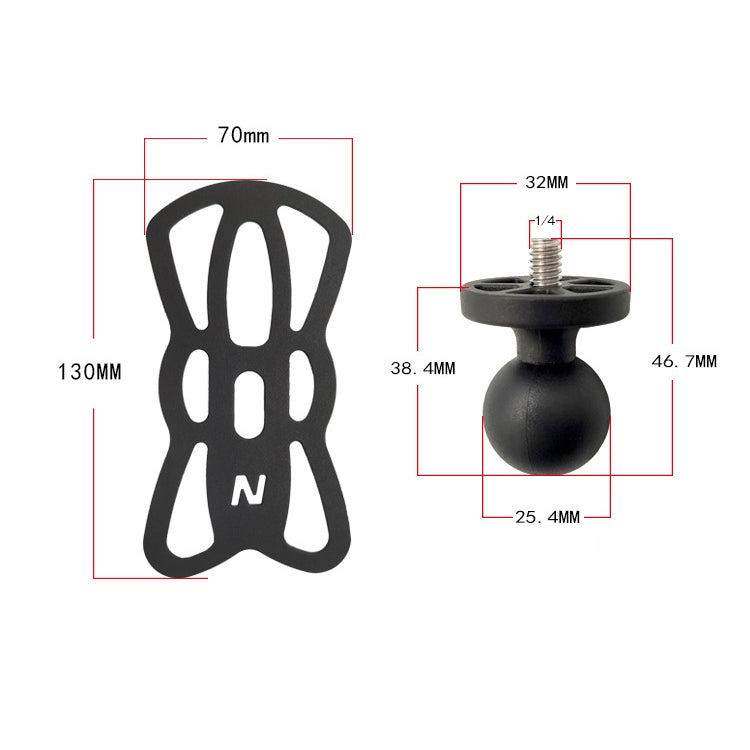 N-STAR N002 Motorcycle Bicycle Mobile Phone Bracket Riding Equipment(Large Tilted Head)
