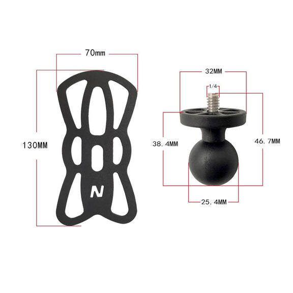 N-STAR N002 Motorcycle Bicycle Mobile Phone Bracket Riding Equipment(Large Tilted Head)