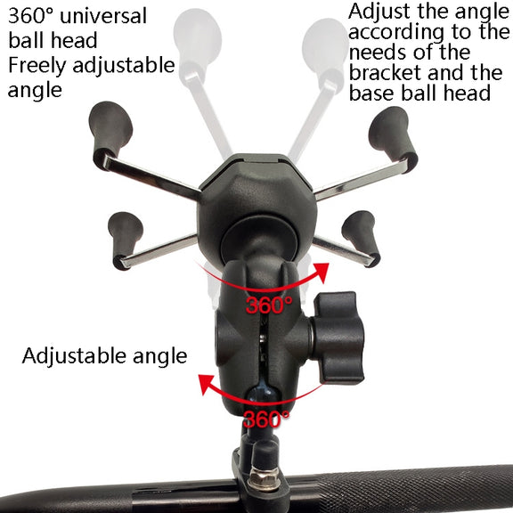 N-STAR N002 Motorcycle Bicycle Mobile Phone Bracket Riding Equipment(Small Long Ball Head)
