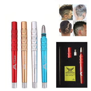 MM VWAN Magic Hairdressing Eyebrow Trimming Engraving Pen Scoring Stainless Steel Razor(Blue)