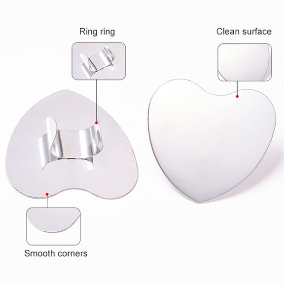 Beauty Makeup Stainless Steel Ring Palette Painted Palette Nail Set, Specification: Love