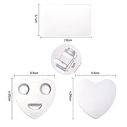 Beauty Makeup Stainless Steel Ring Palette Painted Palette Nail Set, Specification: Large Square