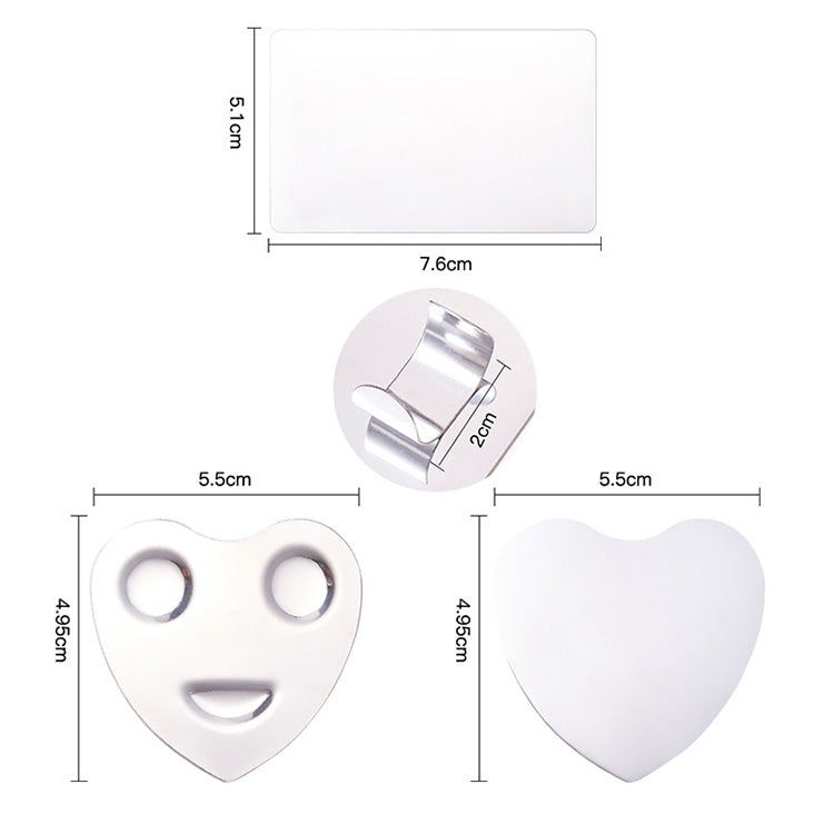 Beauty Makeup Stainless Steel Ring Palette Painted Palette Nail Set, Specification: Large Square