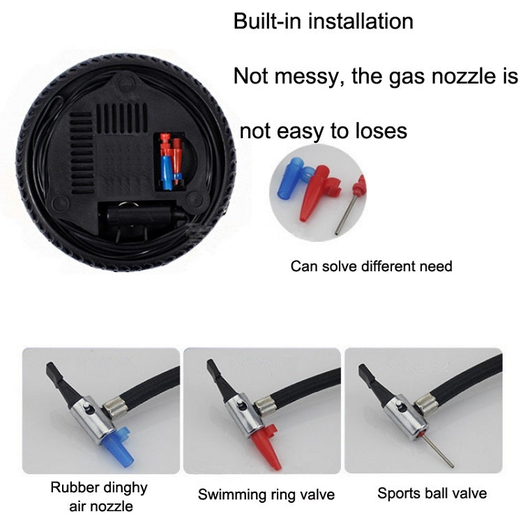 DC12V 12A Car Portable Air Pump Electric Car Tire Pump, Specification��� 16-cylinder Small Motor