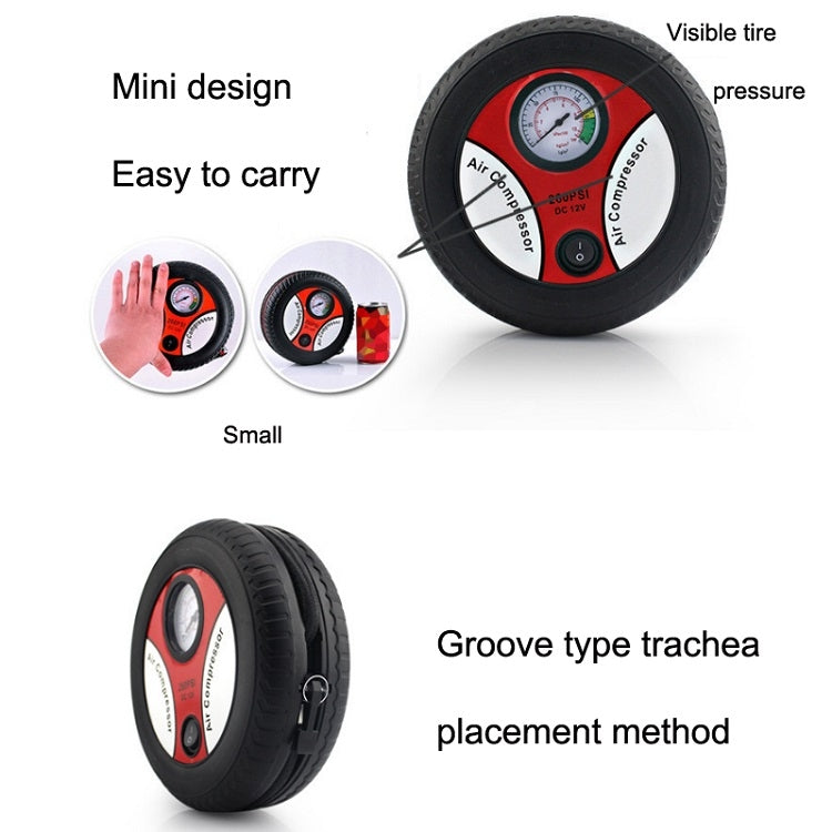 DC12V 12A Car Portable Air Pump Electric Car Tire Pump, Specification��� 16-cylinder Small Motor