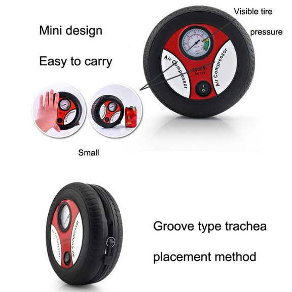DC12V 12A Car Portable Air Pump Electric Car Tire Pump, Specification��� 25-cylinder Tire Inflatable Pump