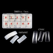 Manicure Tool  Set Fingernails Word Cut Set, Specification: Transparent Full Post Large Set