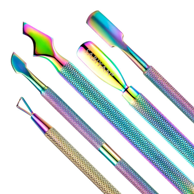 FABIYAN Nail Art Scissors Set Stainless Steel Nail Clippers Dead Skin Scissors Remover Steel Push, Specification: Set 5