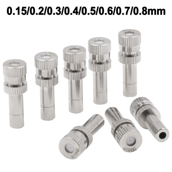 6mm Humidifying And Dedusting Cooling Atomizing Sprinkler Quick-Plug Fog Misting Nozzle, Model: 0.3mm
